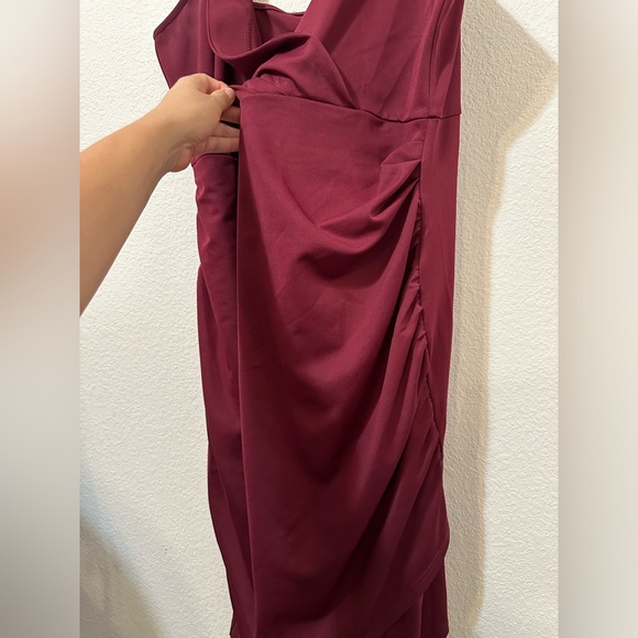 GRACE KARIN Ruched V-Neck Draped Bodycon Double Spaghetti Strap Dress EUC - Picture 8 of 11